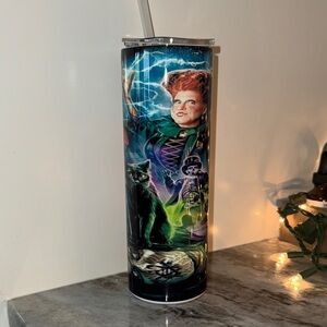 Mystical Witch Art Tumbler with Straw